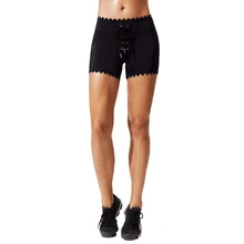 Кружевные ремешки спортивные шорты для йоги быстросохнущие хип формирующие упражнения фитнес шорты Эластичные женские короткие брюки