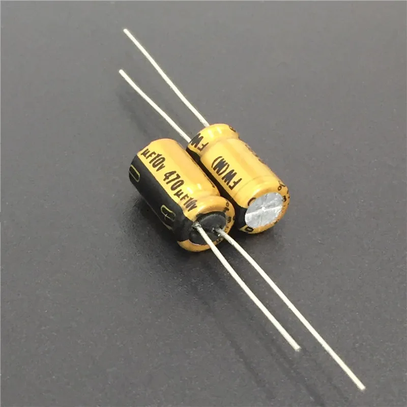 100pcs 470uF 10V NICHICON FW Series 6.3x11mm 10V470uF Audio Aluminum ...