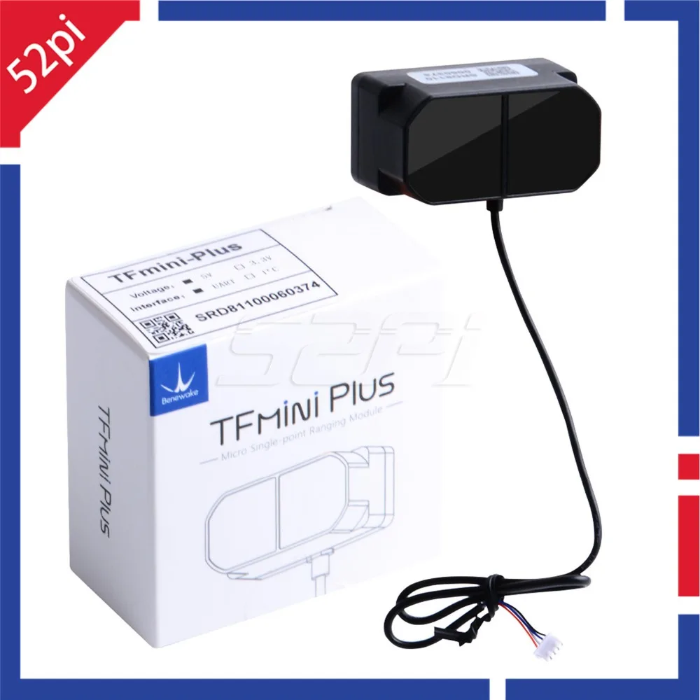 

52Pi TFmini Plus Version LiDAR Sensor Module, IP65 Micro single point with 0.1-12m Measure Range, Compatible with UART IIC I/O