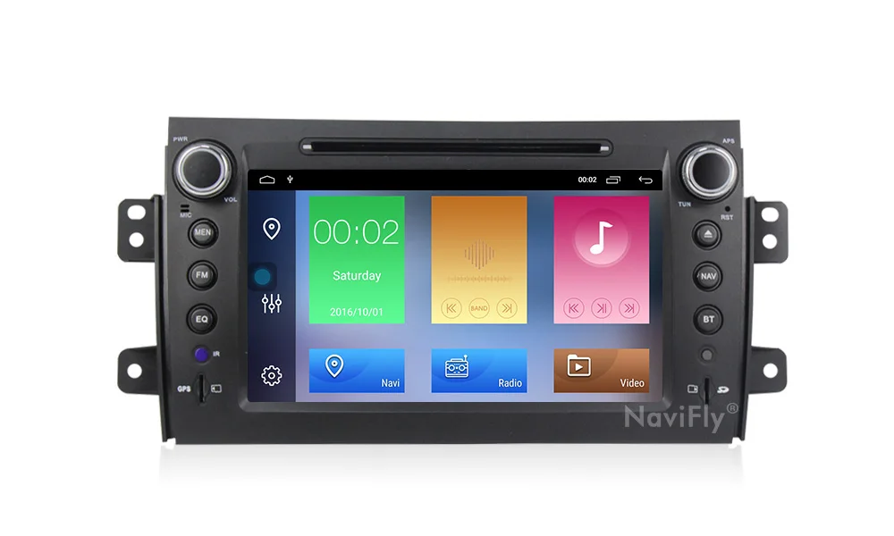 Perfect NaviFly 8 inch 2 Din GPS Navigation 2G+32G Android 9.1 Car multimedia player for Suzuki sx4 2006 2007 2008 2009 2010 2011 2012 6