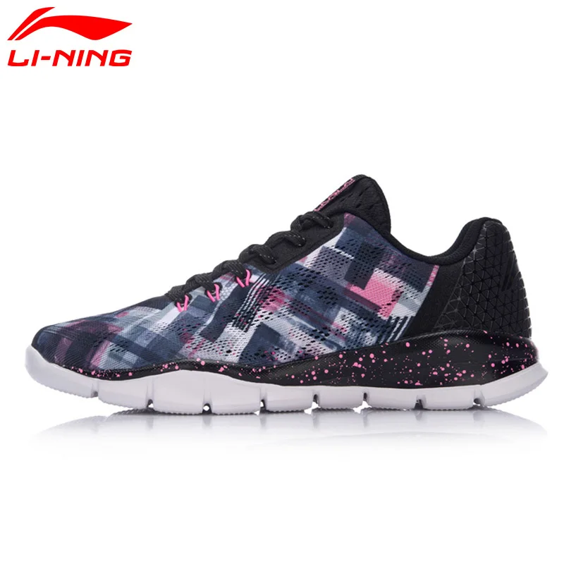 Li Ning женские гибкие кроссовки для бега дышащая подушка подкладка легкие Легкая