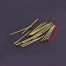 50 sztuk/partia 30mm 40mm ze stali nierdzewnej pozłacane płaskie głowy szpilki DIY kolczyki naszyjnik bransoletka biżuteria ustalenia