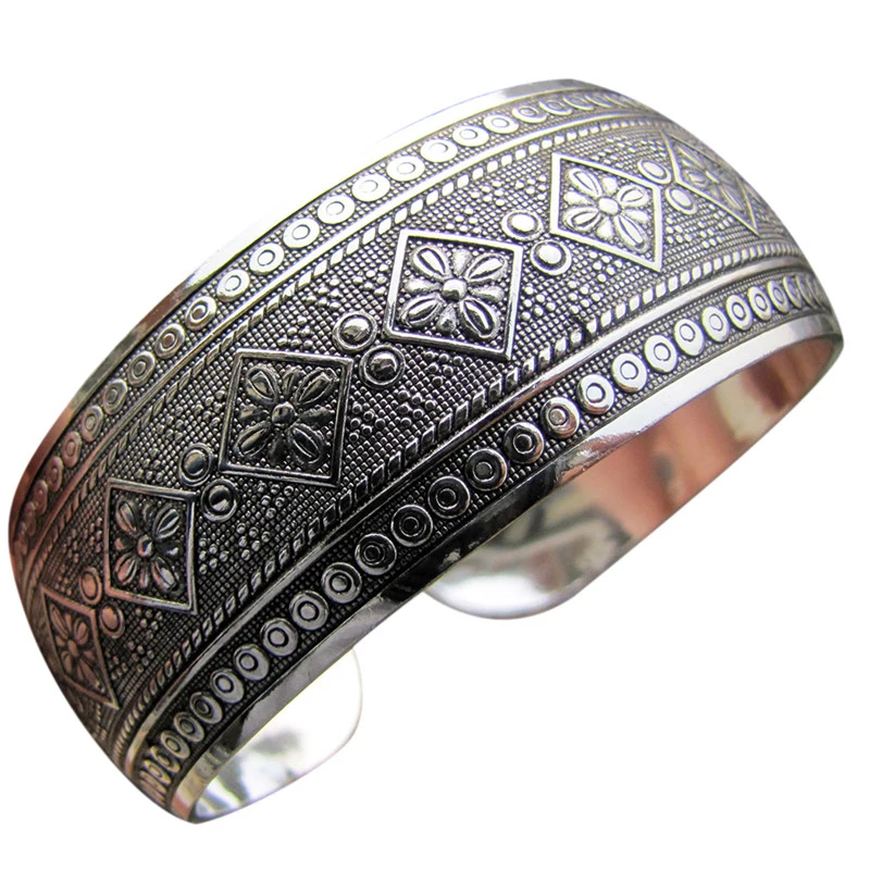 Tibetan Jewelry Vintage Bracelet Antique Tibetan Silver Cuff Bracelets