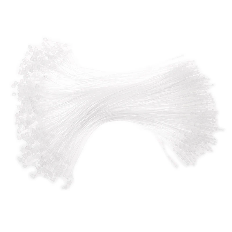 500 Pieces White Snap Lock Pins Loop Price Tag Fastener 7" 180mm