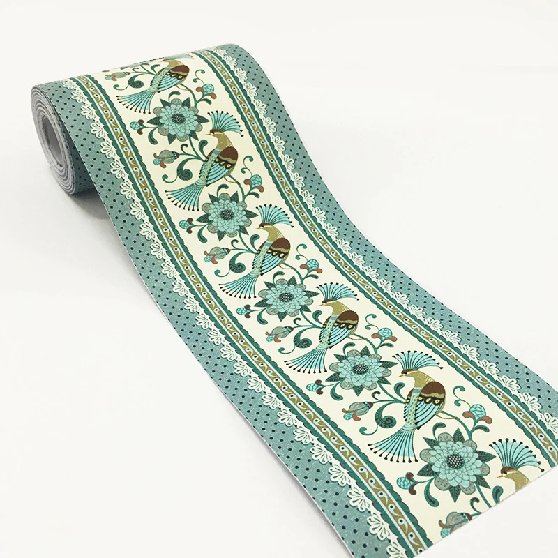 Wall Skirting Border Vinyl Wallpaper Waterproof Self Adhesive Decor Floral Look Wall Skirting Border Vinyl Wallpaper Waterproof Self Adhesive Decor Floral Look