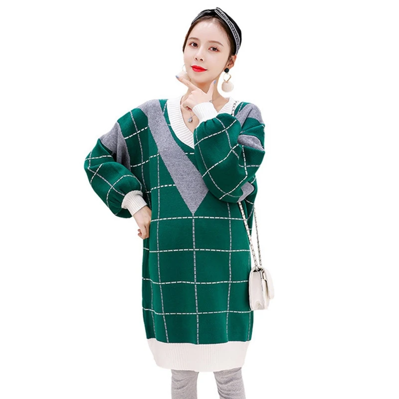 

Hot Sale Maternity Women Sweater Autumn Winter Knitted Sweater For Pregnant Women Thick Warm Sweater Girls Casual Soft Pullovers