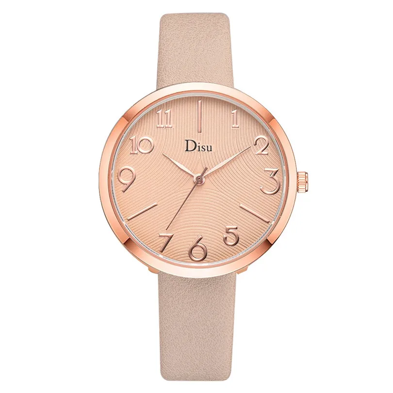 Luxury Fashion Lady Leather Belt Watch Creative Number Analog Quartz Watch Women Watches Bracelet Watch Ladied #4m19 (2)