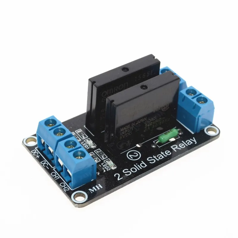 

Smart Electronics 2 Channel 5V DC Relay Module Solid State High Level OMRON SSR AVR DSP for Arduino