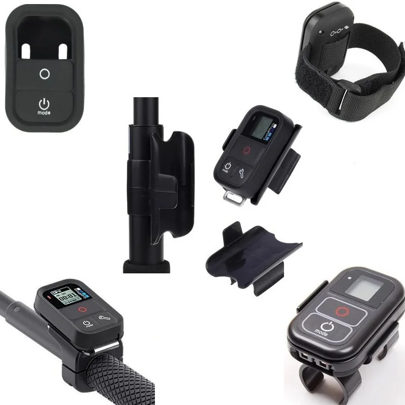 

WiFi Remote Control Clip /Mount Holder/Wrist Strap /silicone Protect Case /Shell For Gopro Hero 7 6 5 4 3 Selfie Sticks Monopod