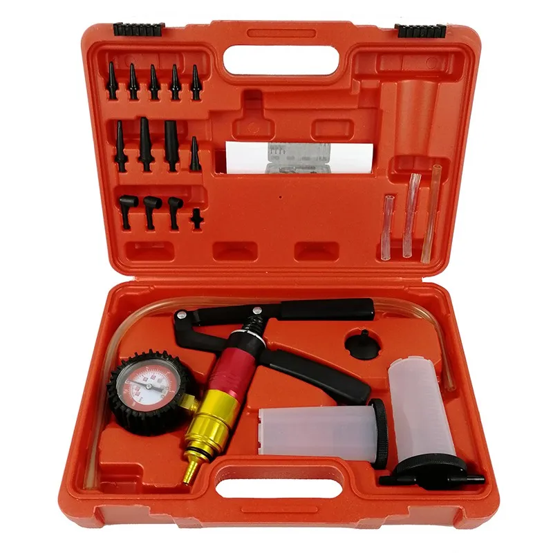 VicTsing 21pcs Handheld Vacuum Pump Set Tester for Automotive with Adapters Brake Bleeder Test Kit 0-60psi (17)