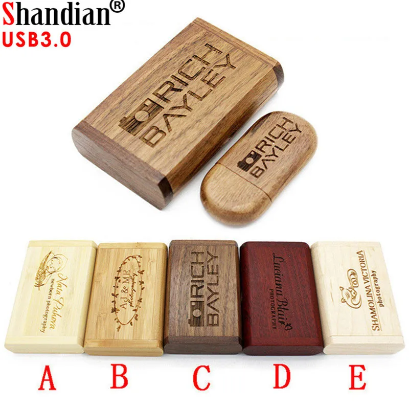 

SHANDIAN USB 3.0 (over 10 PCS free LOGO) Flash Drive Memory Stick+Packing Box pendrive 4GB 8GB 16GB 32GB 64GB photography gift