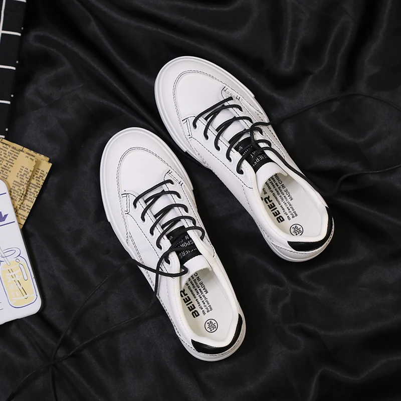 

Microfiber Women Shoes Spring And Autumn Fashion Vulcanization Ladies Footwear Solid Colors Shallow Casual Female Sneakers