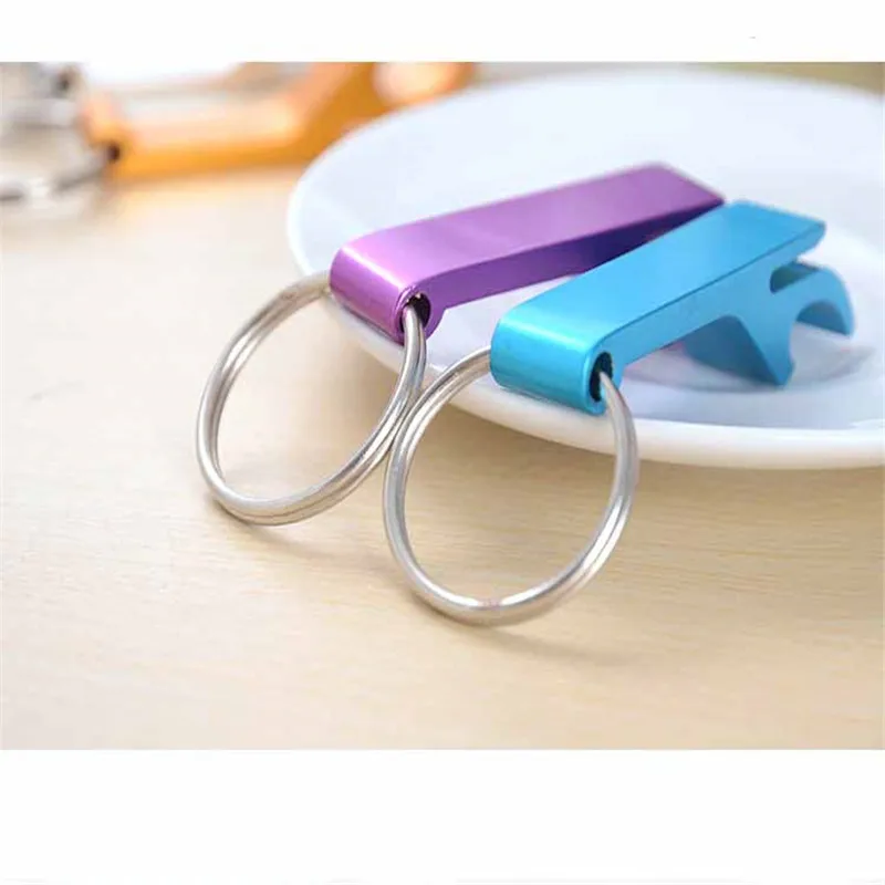

1 pcs Portable 4 In 1 Bottle Opener Key Ring Chain Keyring Keychain Metal Beer Bar Tool Multifunctional Men Car Play Key Ring
