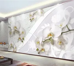 Обои на заказ, papel de parede, красивый европейский стиль, узор орхидеи, ТВ, фоновая стена, behang papel tapiz