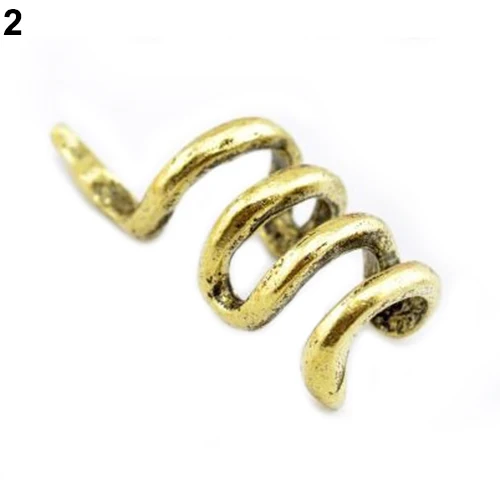 Women Fashion Unique Mini Snake Shape Cuff Wraped Clip Punk Earrings Jewelry Women Accessories Simple Round Circle Stud Earing