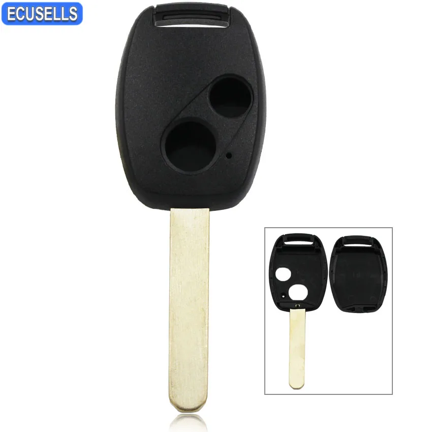 

2 Button Remote Key Shell Case Fob Smart Car Key Housing Cover Fits for Honda Jazz Civic Accord CRV FRV HRV Stream Uncut Blade