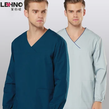 

Brand LEHNO Surgical Hand Washing Clothes Men and Women Doctors Work Uniform Comfortable Cotton S-XXL
