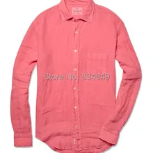 Мужская льняная рубашка, изготовленная на заказ, розовое белье, рубашка, крутые летние мужские платья, стандартные для рубашек, рубашка с длинными рукавами