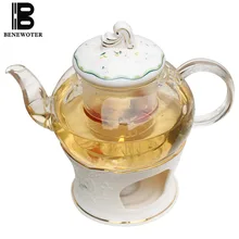 Керамика костяного фарфора и жаропрочных Стекло Чай горшок с плита комплект для британских день Чай вода молоко чашку посуда для напитков комплект