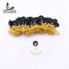 120 шт., 20 комплектов, высокое качество, желтый, овальный, Космический бобы, плавающее сиденье, булавки, весы, Спиннер, коннектор, принадлежности для рыбалки, аксессуары, инструменты