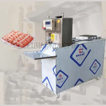 

CNC commercial mutton slicer automatic frozen meat cutting machine mutton beef slicer 2 roll meat slicer