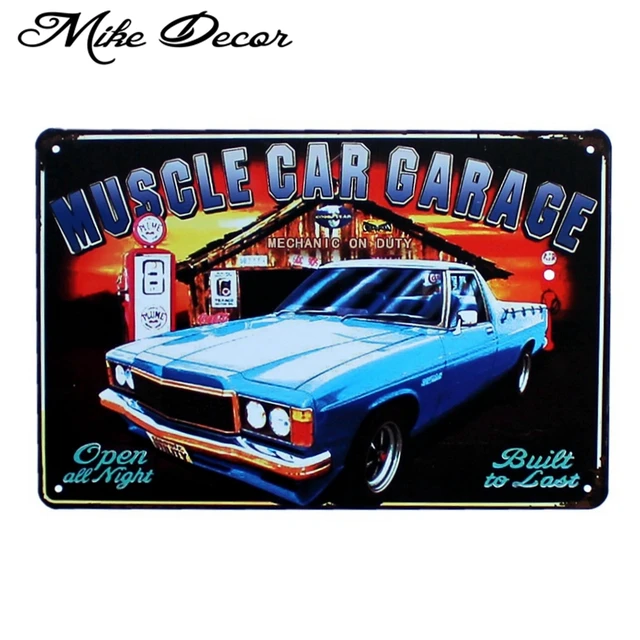 Mike86 Muscle Car Garage Metal Plaque Poster Room Mural Painting Mike86 Muscle Car Garage Metal Plaque Poster Room Mural Painting Antique Pub Home
