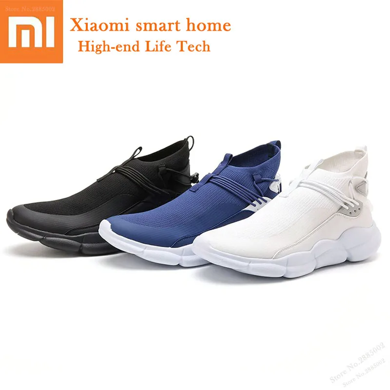 

Fashion Xiaomi Uleemark Men High-top Casual Shoes Breathable Fly Woven Lightweight Sports Shoes High Elastic Sneakers Smart Home