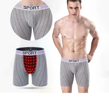 

Mens Fashion Cotton boxer Underwear Men Stripe Home Long Leg Sexy Underwear shorts
