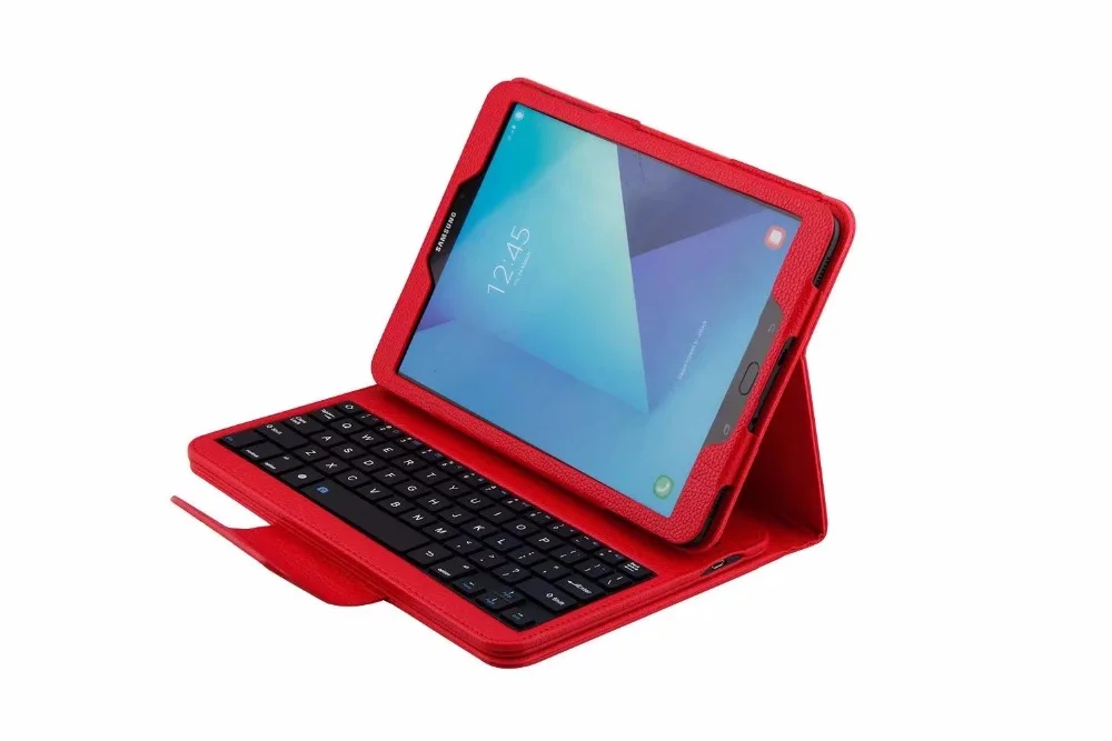 Отсоедините Беспроводной Bluetooth Клавиатура Tablet Case Cover для samsung Galaxy Tab S3 9,7 SM-T820 T820 T825 с Экран протектор фильм