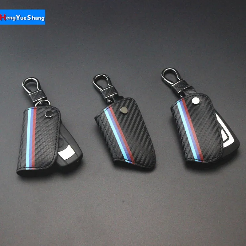 

Carbon fibre M LOGO car Key case Key chain For bmw E36 E46 E90 E91 E92 E93 F30 X3 X5 X6 3Series 5Series Car-styling accessories