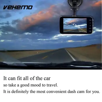 

Vehemo DUAL CAMERA 4 Inch Driving Recorder Camera Dash Camera Driving Vehicle Video Recorder Consumer Camera Ultrathin G-Sensor