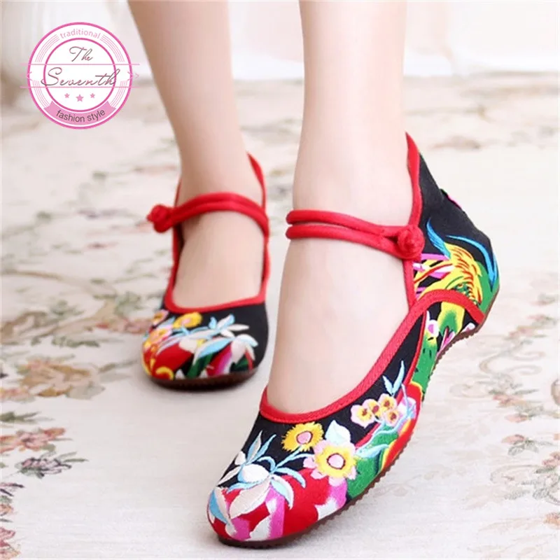 Fashion New Casual Chinese Style Women's Embroidery Soft Sole Old ...