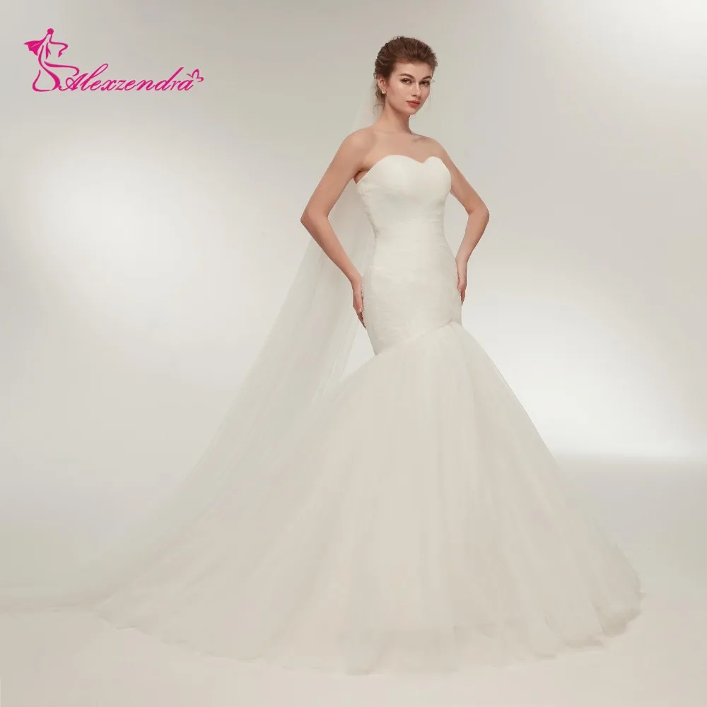 Alexzendra Stock Dresses Cheap Mermaid Wedding Dress