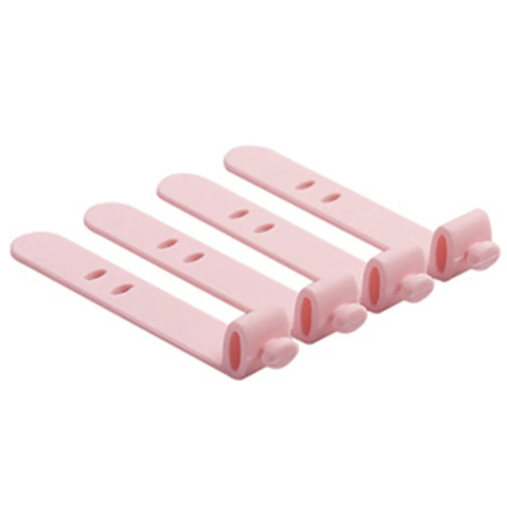 

4Pcs Unique Data Line Organizer Holder Earphone Cable Winder Silicone Anti-lost Wire Storage