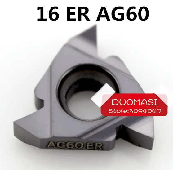 

10 pcs 16ER AG60 ,Indexable Tungsten Carbide Threading Lathe Inserts for Threaded Lathe Holder,thread turning tool holders