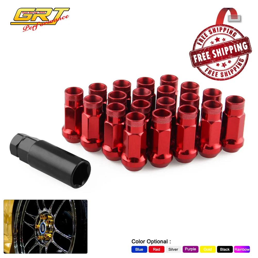 Free Shipping Mute SR48 LUG NUTS 12X1.5 1.25 ACORN RIM EXTENDED OPEN