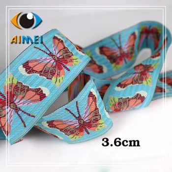 

Spot supply blue butterfly computer label creative handmade DIY children's pants edge decoration, high quality lace