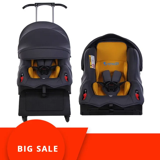 $US $224.62  Sit on Stroll 5 In 1 Baby Car Seat Stroller Convertible Car Seat Foldable Multiple Stroller Travel 