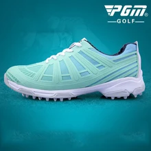 Pgm/женские нескользящие туфли для гольфа с 3D-принтом; водонепроницаемые кроссовки для тренировок; женская дышащая обувь на шнуровке; AA51030