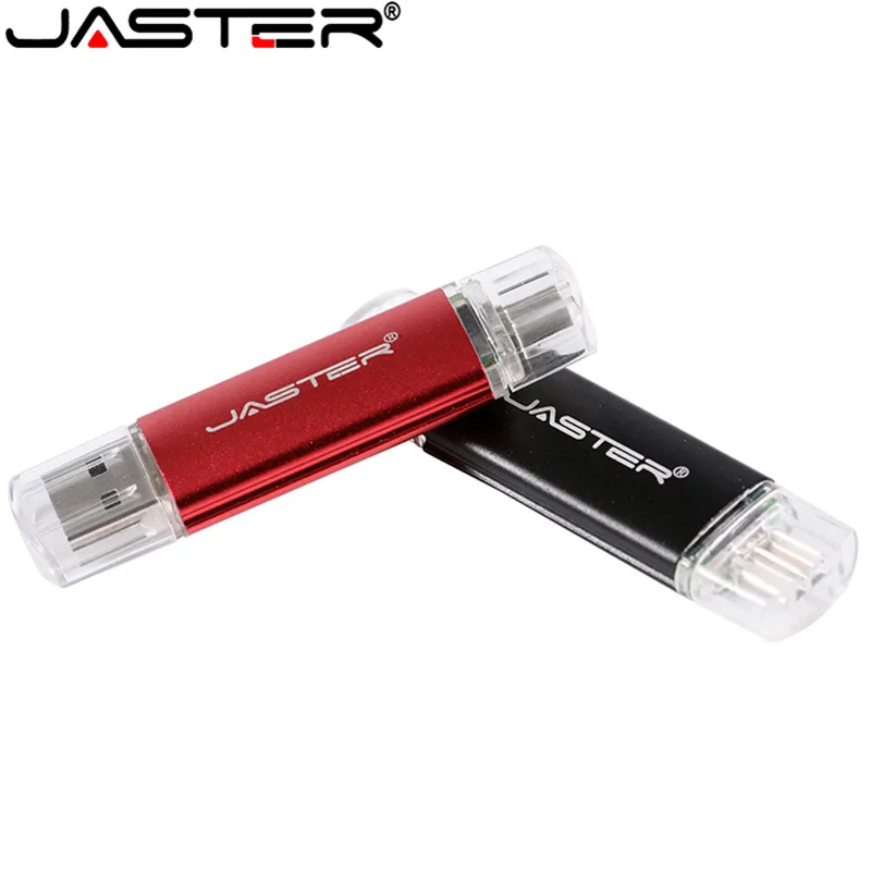 JASTER Металл OTG USB флеш накопители 4 ГБ 8 16 32 64 Гб 128 двойной Usb Stick внешний для