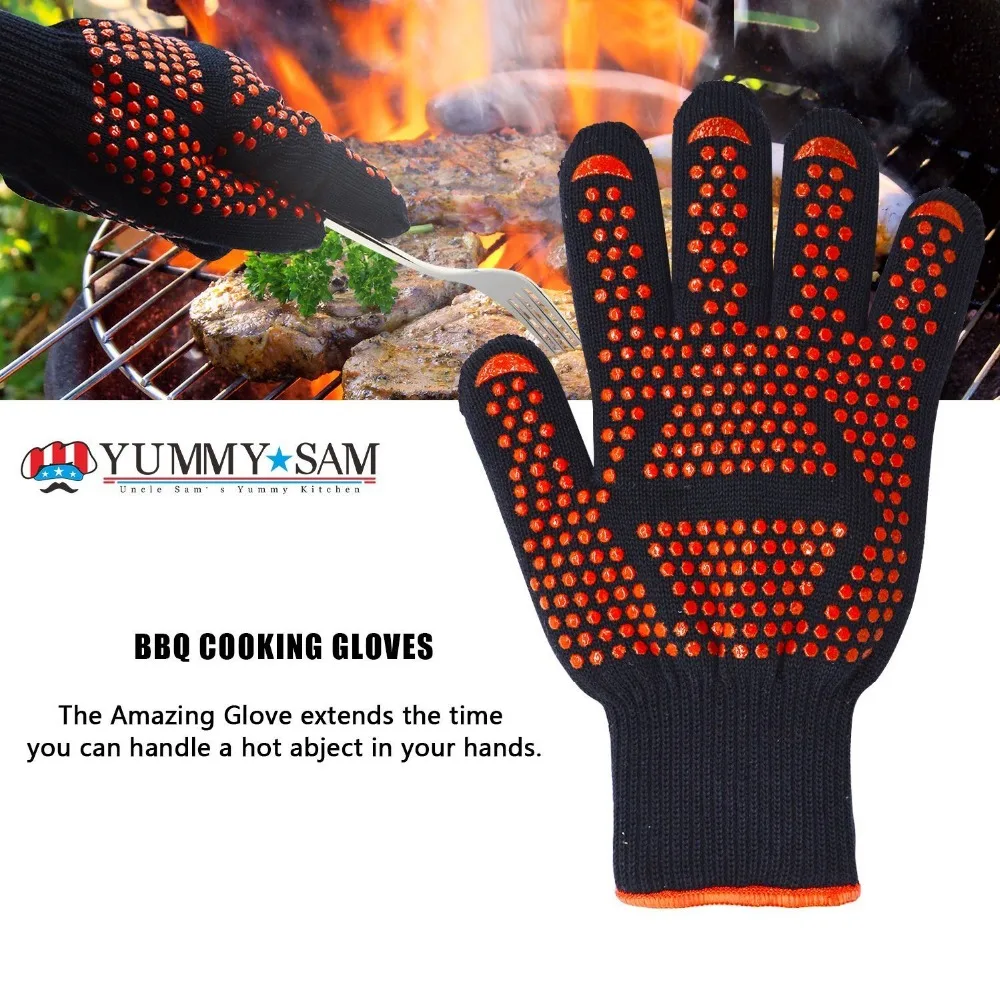 Free shipping High performance Heat resistant glove BBQ glove