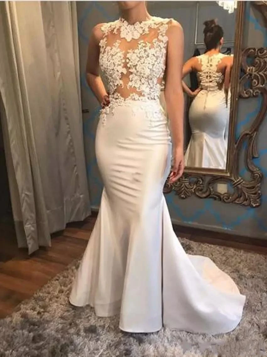 satin trumpet gown