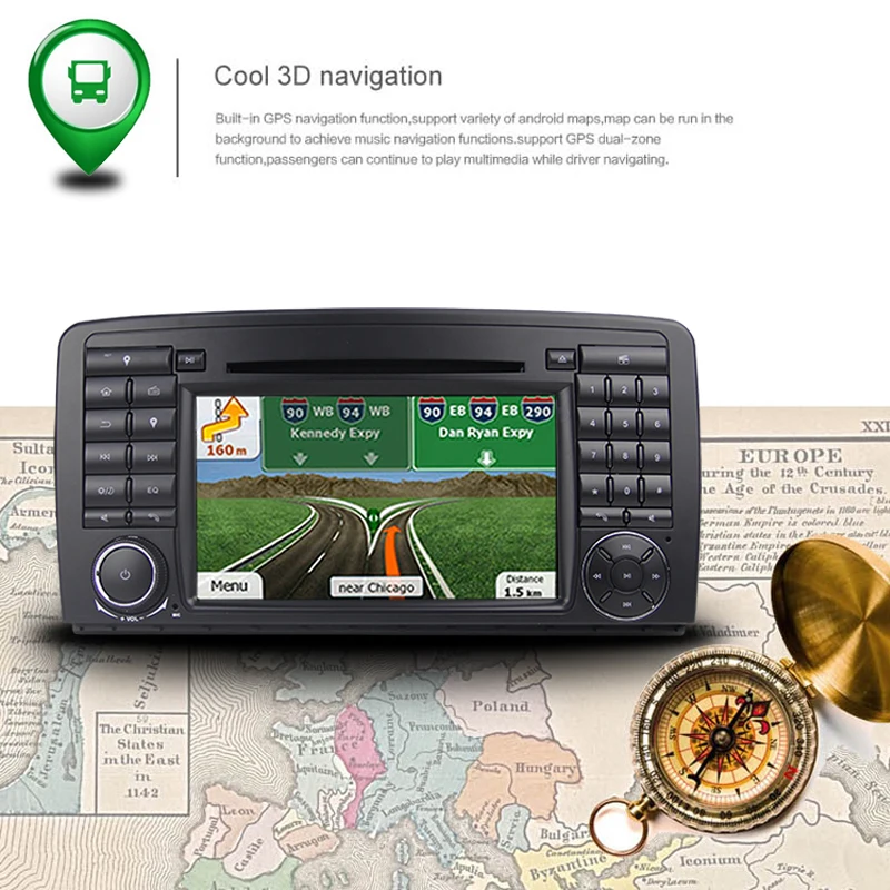 Clearance 2G RAM+32G ROM Android 6.0 Octa Core Car DVD Multimedia Player For Benz R Class W251 R280 R300 R320 R350 GPS Stereo Head Unit 10