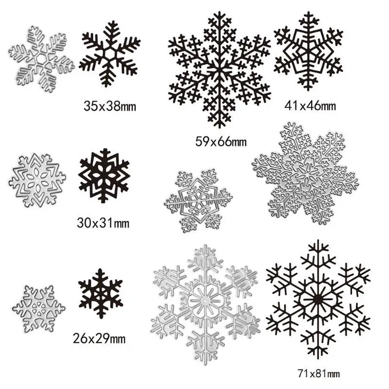Рождество 6 видов снежинки металлические Вырубные штампы для скрапбукинга фотоальбом DIY ремесленные штампы для Рождественская бумажная открытка Вырубные штампы Новые