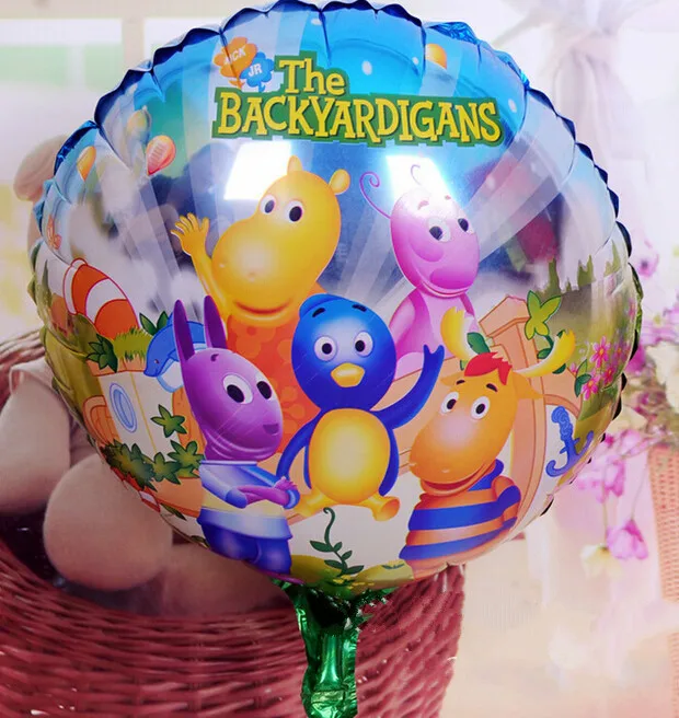 18inch 50pcs/lot baloon backyardigans foil balloons round shape The Backyardigans balloon happy