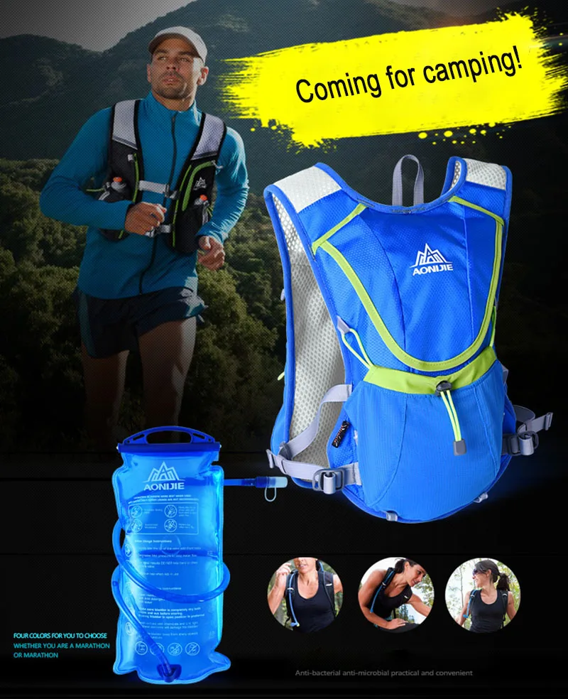 

AONIJIE Outdoor Camping Water Bottle Pouch Survival Military Drinking Bag Hiking Camelback mochila hydration Backpack Water Bag