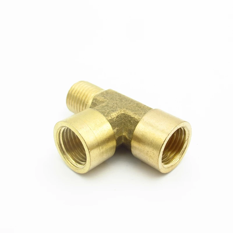 1/4 "3/8" 1/2 "BSP гнездо x штекер тройник Тип 3 ходовой латунный фитинг для труб