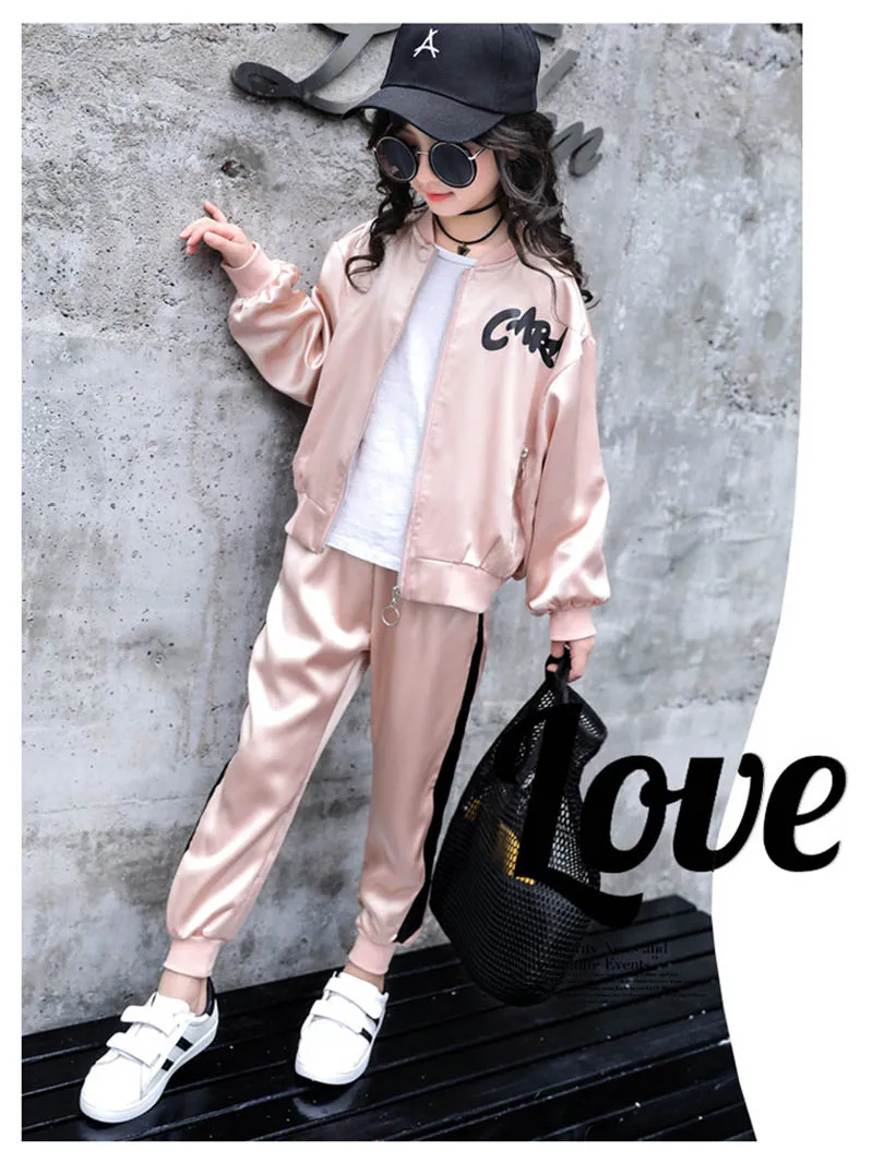 Autumn sports suit for girls Clothes Long Sleeve Kids Outfits Clothing Girl jacket + pants Set 2 PCS clothing for girls  (6)