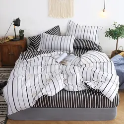 Новые модные геометрический набор пододеяльников (пододеяльник кровать без каблука простыня, наволочка) роскошные наборы постельных