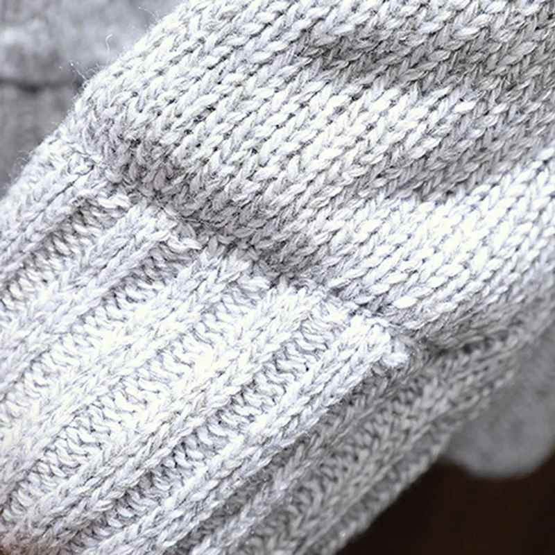 Oeak Осень Зима с длинным рукавом капюшоном вязаный толстый Высокое качество утепленная одежда свитер Мода волосатые для мужчин верхняя